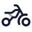 Motorbike icon with twotone rounded style