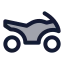 Motorbike icon with duotone standard style