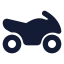 Motorbike icon with solid rounded style