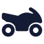 Motorbike icon with solid standard style