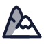 Mountainsnow icon with duotone rounded style