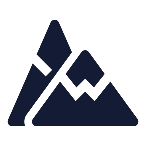 Mountain Snow Icon in Solid Sharp style