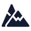 Mountainsnow icon with solid sharp style