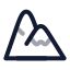 Mountainsnow icon with twotone rounded style
