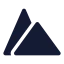 Mountain icon with solid sharp style