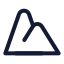 Mountain icon with stroke standard style