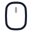 Mouse icon with twotone rounded style