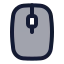 Mouse icon with duotone standard style