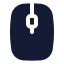Mouse icon with solid standard style