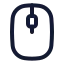Mouse icon with stroke rounded style