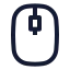 Mouse icon with stroke sharp style