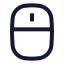 Mouse icon with stroke sharp style