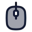 Mouse icon with duotone rounded style