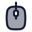 Mouse icon with duotone standard style