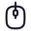 Mouse icon with stroke rounded style