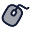 Mouse icon with duotone rounded style