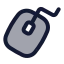 Mouse icon with duotone standard style