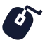Mouse icon with solid sharp style
