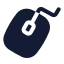 Mouse icon with solid standard style