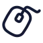 Mouse icon with stroke rounded style