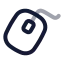Mouse icon with twotone rounded style