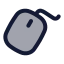 Mouse icon with duotone rounded style