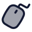 Mouse icon with duotone standard style