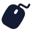 Mouse icon with solid standard style