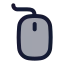 Mouse icon with duotone rounded style