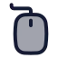 Mouse icon with duotone standard style