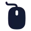 Mouse icon with solid rounded style