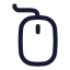 Mouse icon with stroke rounded style