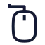 Mouse icon with stroke sharp style