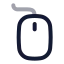 Mouse icon with twotone rounded style