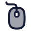 Mouse icon with duotone rounded style