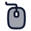 Mouse icon with duotone standard style