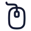 Mouse icon with stroke rounded style