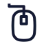 Mouse icon with stroke sharp style