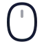 Mouse icon with twotone rounded style