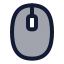 Mouse icon with duotone rounded style
