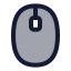 Mouse icon with duotone standard style