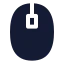 Mouse icon with solid sharp style