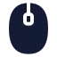 Mouse icon with solid standard style