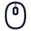 Mouse icon with twotone rounded style