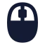 Mouse icon with solid sharp style