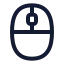 Mouse icon with stroke standard style