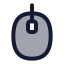 Mouse icon with duotone rounded style