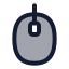 Mouse icon with duotone standard style