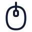Mouse icon with stroke rounded style