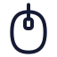 Mouse icon with stroke standard style